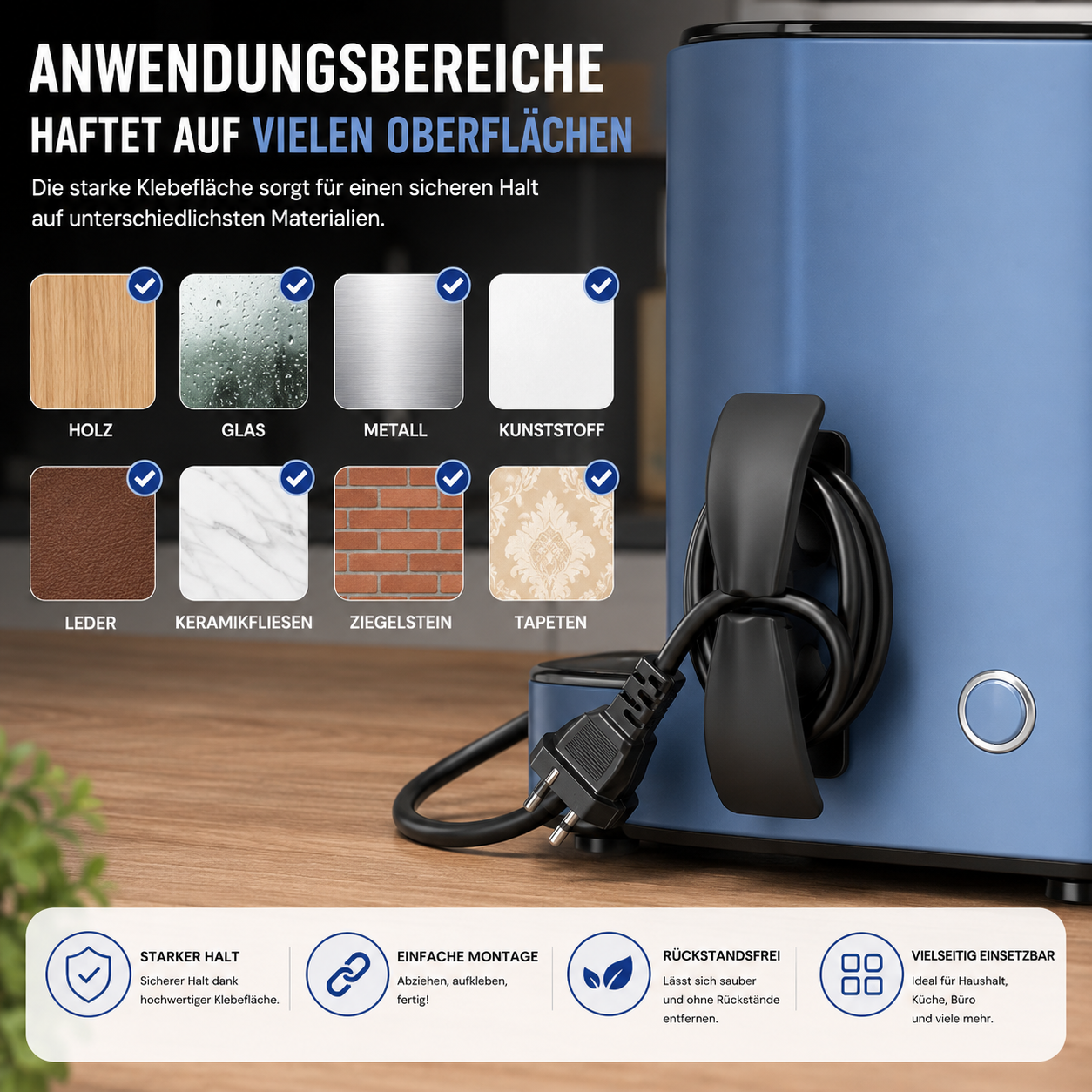 Kabelclip-Halter, Kabel-Organizer