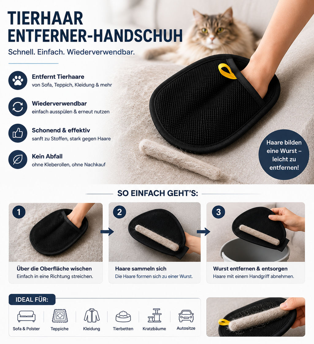 Tierhaarentferner-Handschuh