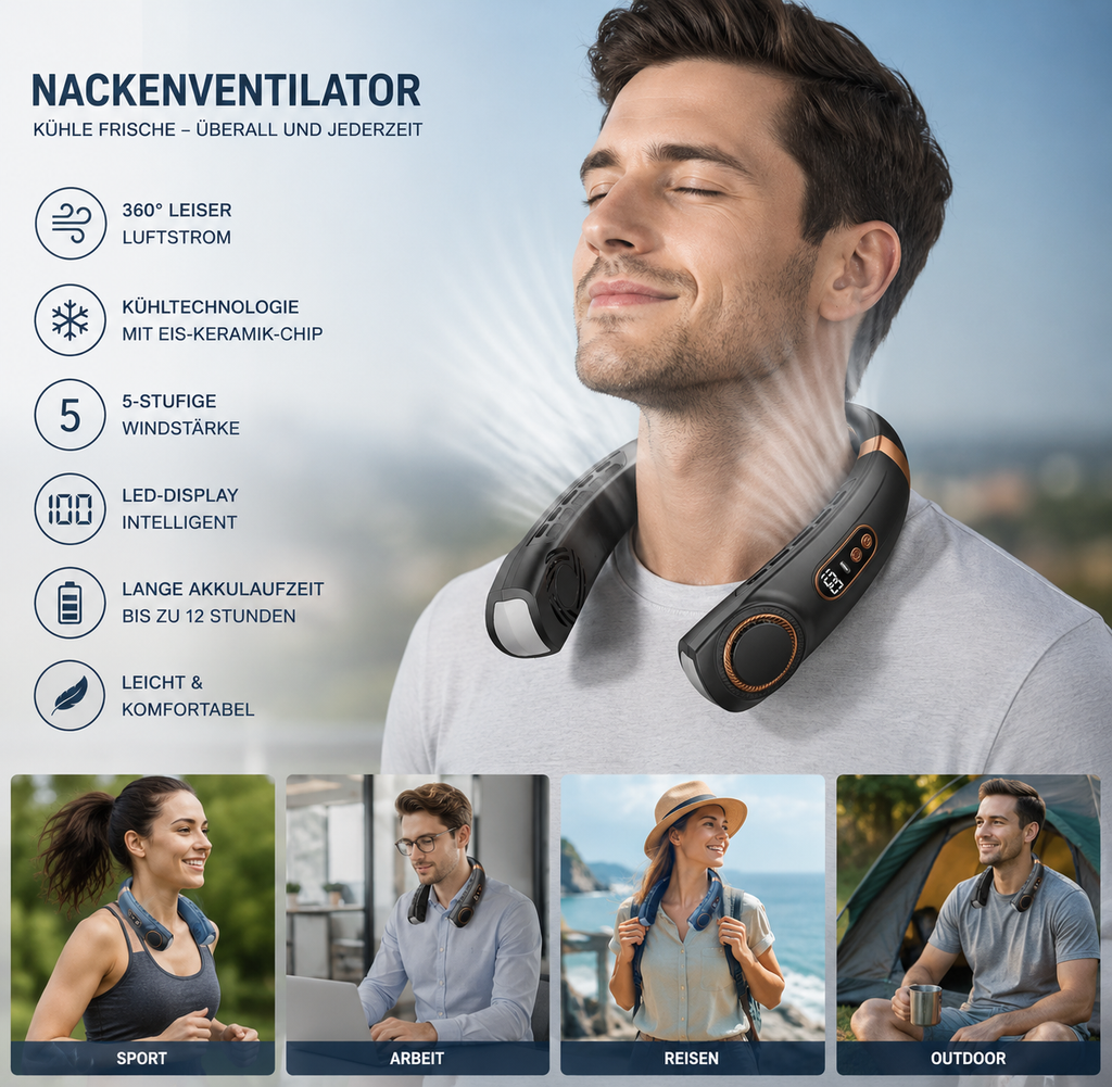 Tragbarer Nackenventilator