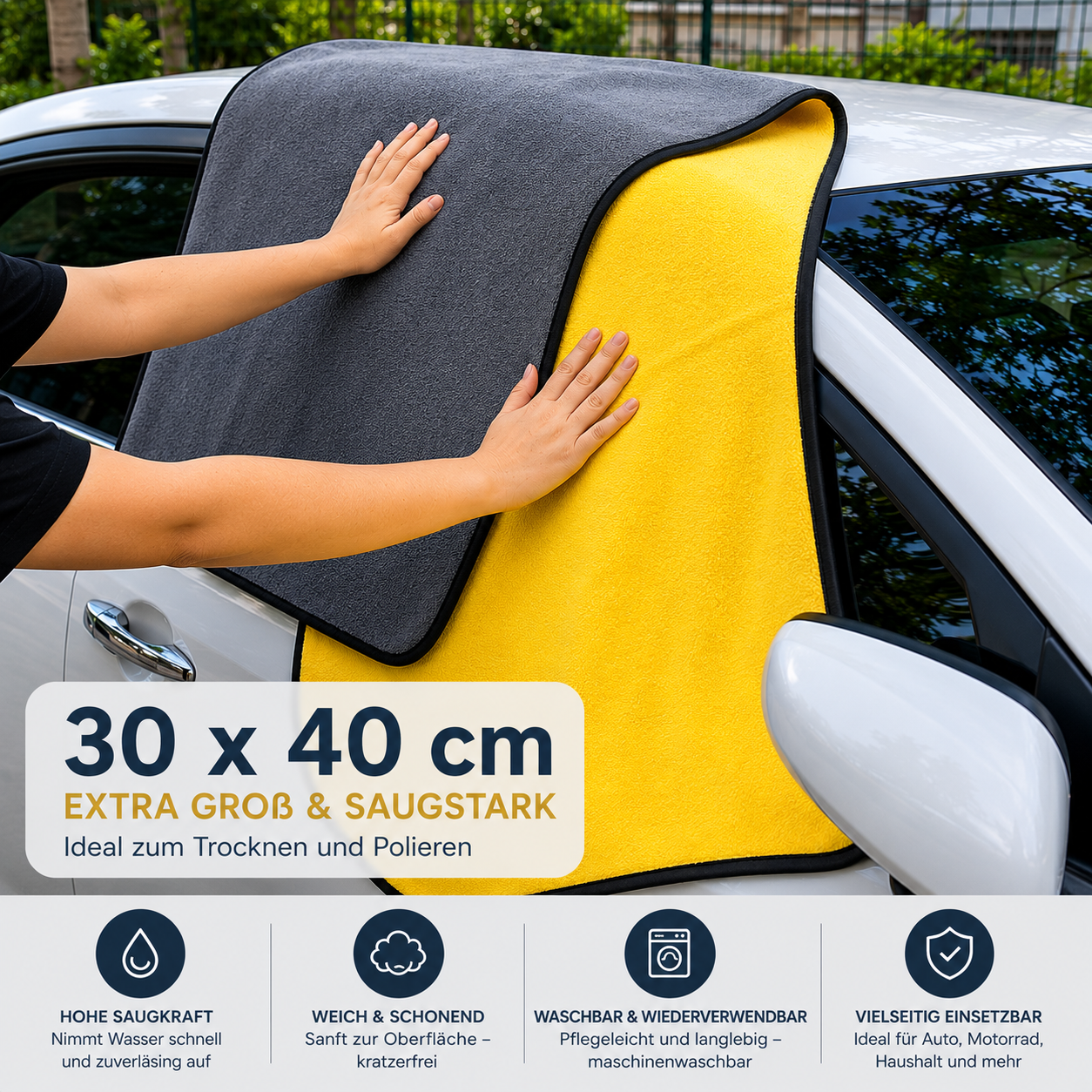 Mikrofaser Handtuch für Auto und Motorrad