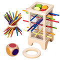 Montessori Holzspielzeug, 4-seitiges Acryl-Zylinderspiel
